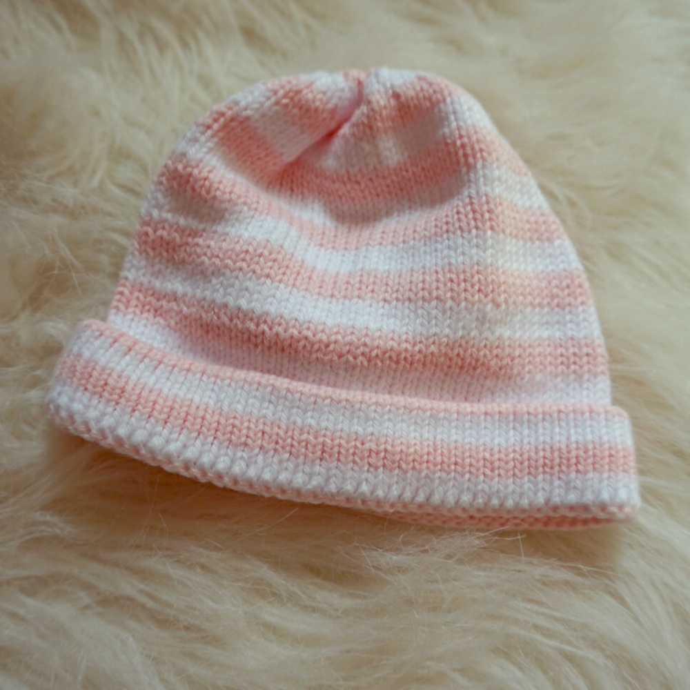 Estella Organic Newborn Hat, pink